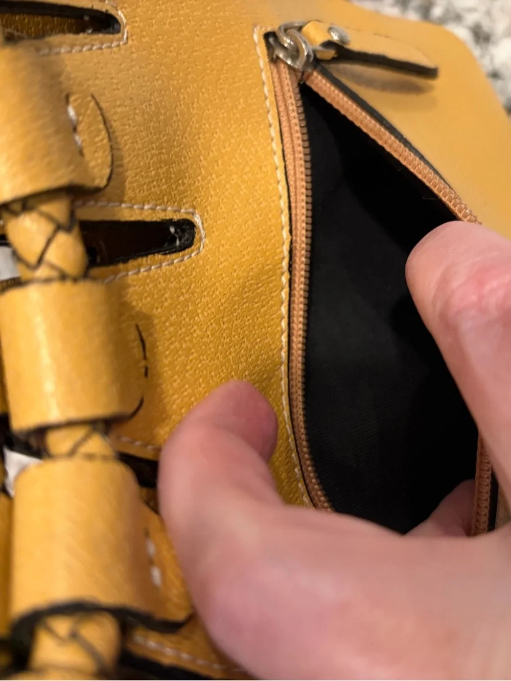 Mustard Yellow Braided Handle Mini Satchel Purse Minimalist